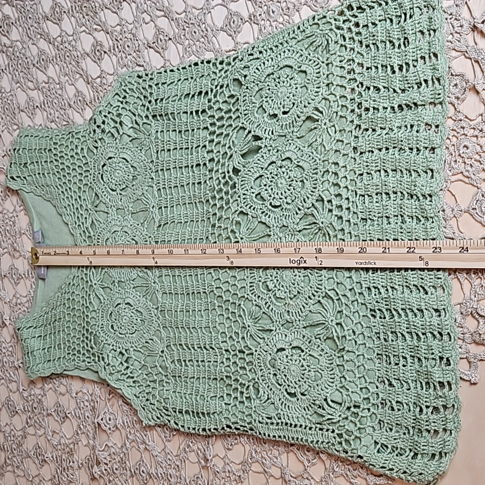 Vintage Croft & Barrow Crocheted Knit Tank Top - Picture 8 of 9